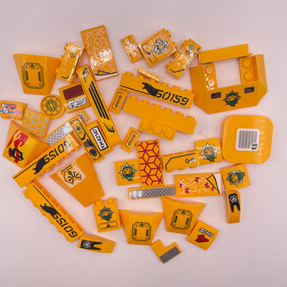 LEGO  Stickers, Mixed Bright Orange, Vehicles, Approx. 45g