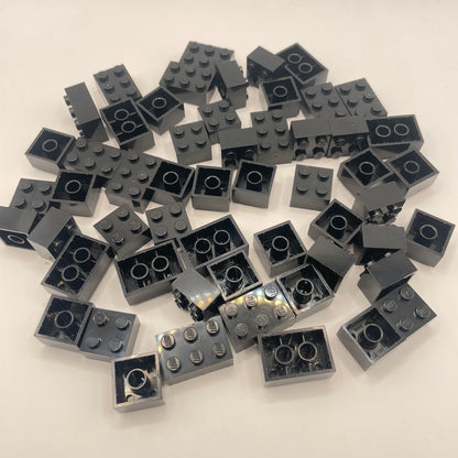 LEGO Short  Bricks, 2x Wide, Black, Approx. 75g