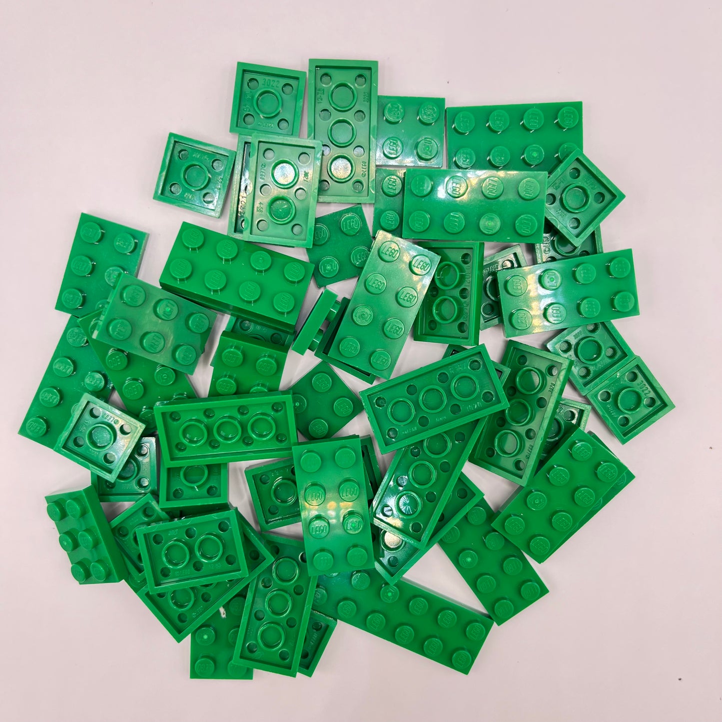 LEGO Plates, 2x Wide, Green, Approx. 50g