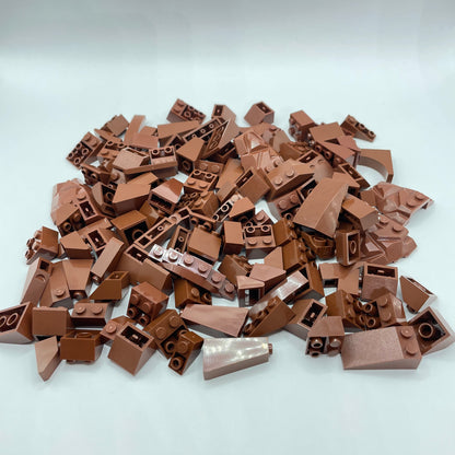 LEGO Small Slopes, Reddish Brown, Approx. 150g