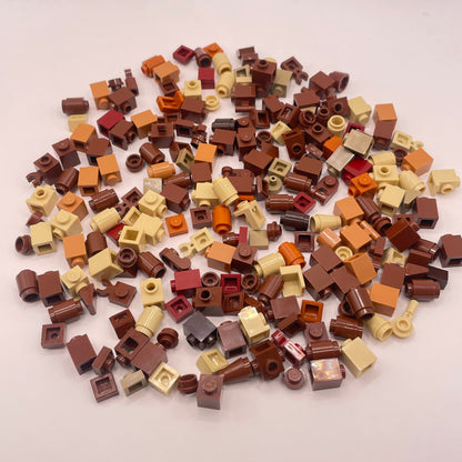 LEGO Greebling, Earth Tones, Approx. 65g