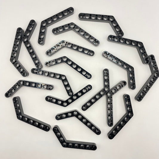 LEGO Black Technic Liftarm, Modified Bent Thick 1 x 9 (6 - 4) 20 Pieces (6629)