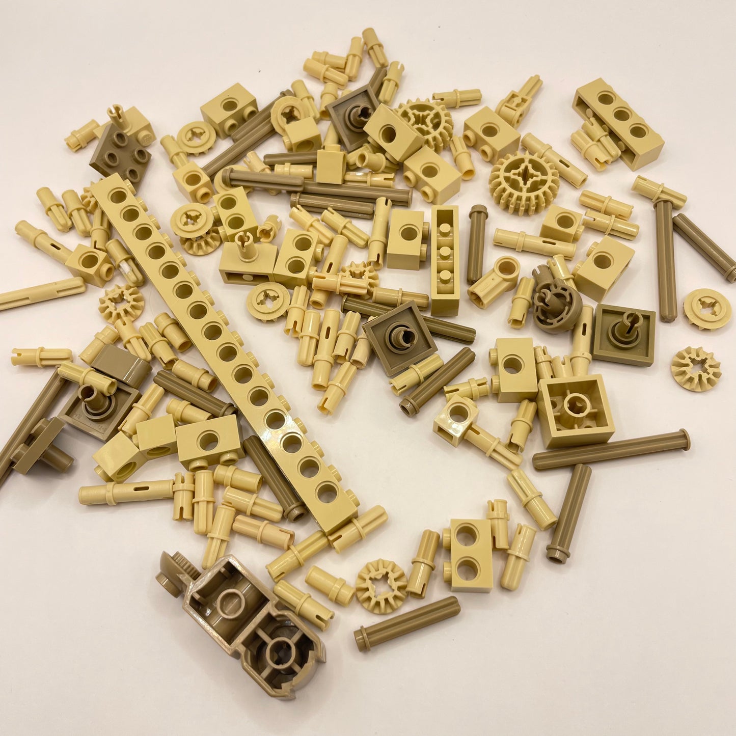 LEGO Technic Including Gears, Mixed Tan, Approx. 65g