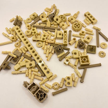 LEGO Technic Including Gears, Mixed Tan, Approx. 65g