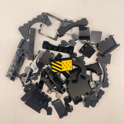 LEGO Small, Building Pieces, Black, Approx. 65g