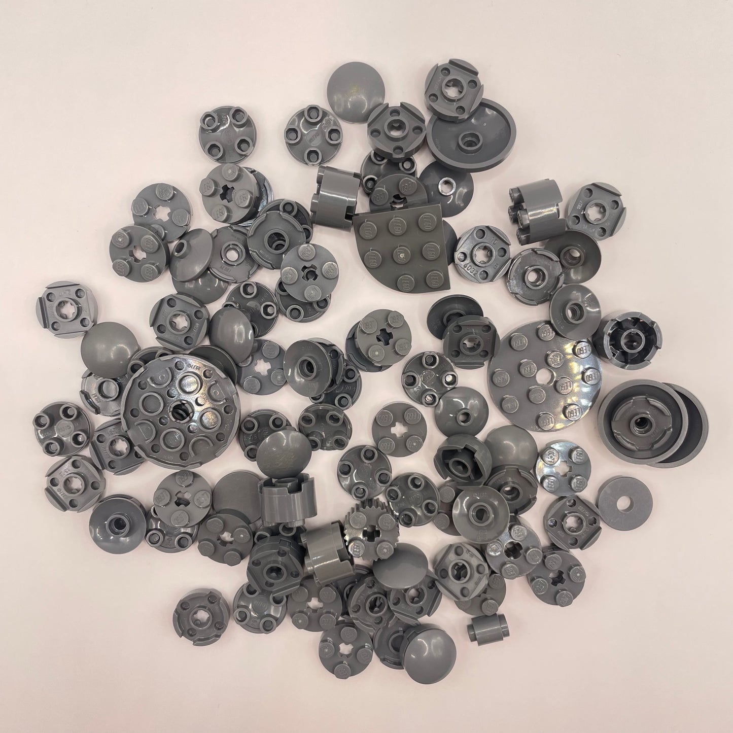 LEGO Round, Dark Bluish Grey, Approx. 45g