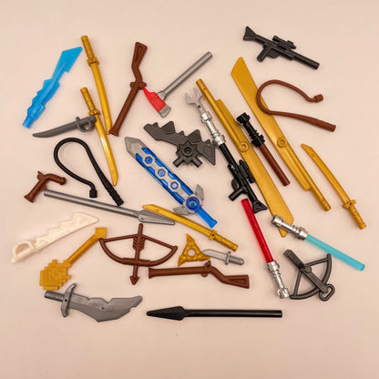 LEGO Mixed Weapons, Minifigure Accessories, 30 Pieces