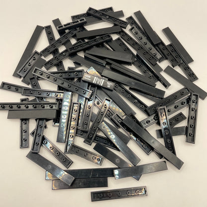 LEGO Long Tiles, 1x Wide, Black, Approx. 60g