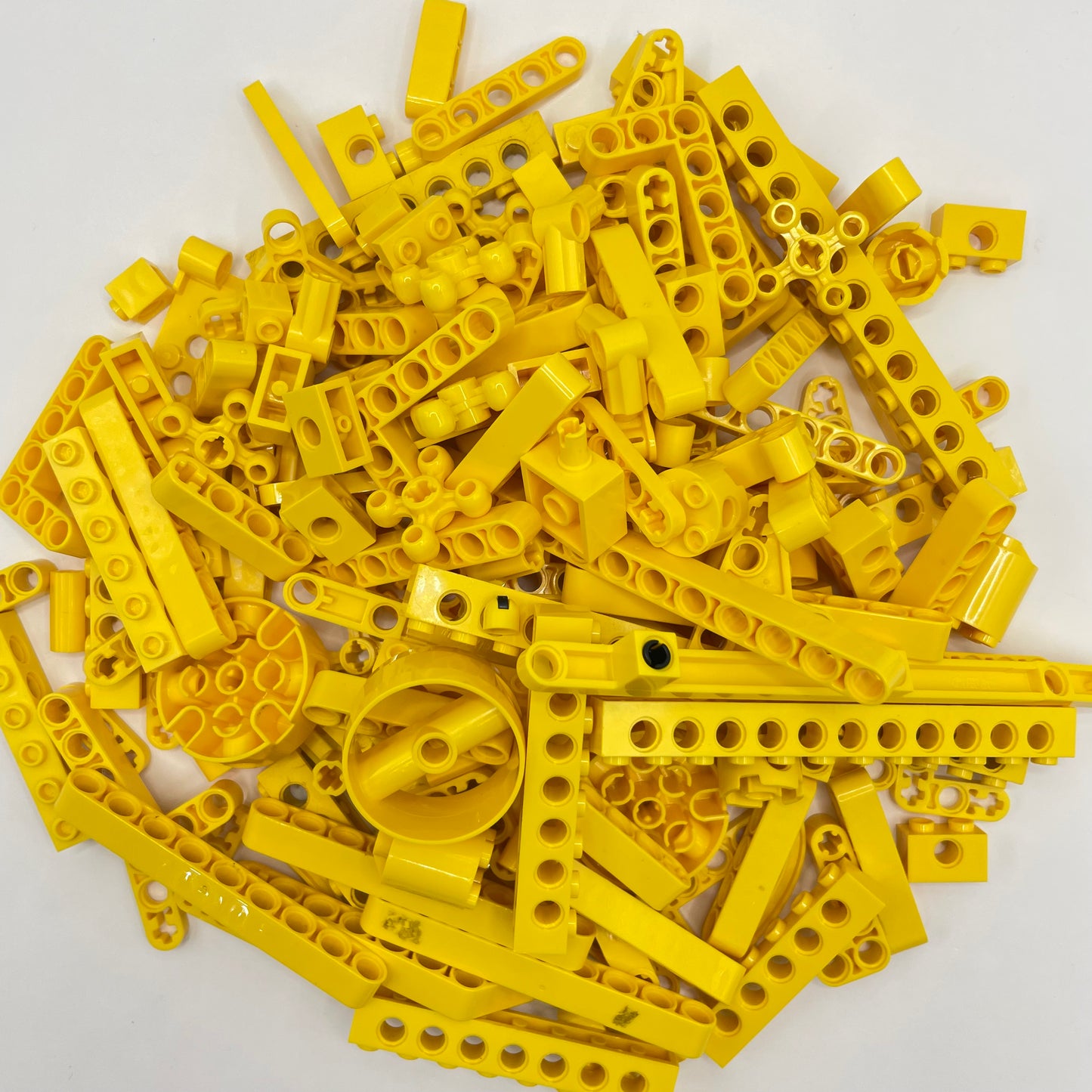 LEGO Technic Pieces, Yellow, Approx. 220g