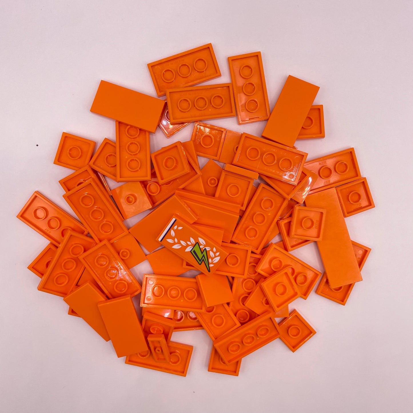 LEGO Orange, 2x Wide, Tiles, Approx. 50g