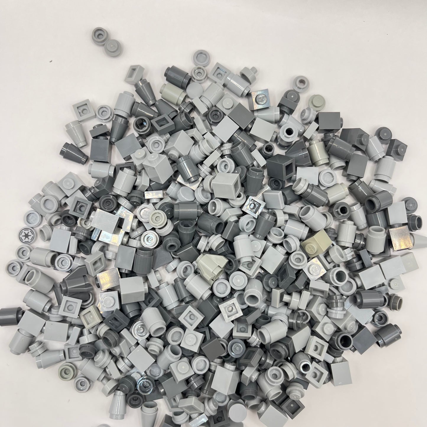 LEGO Greebling, 1x1, Mixed Grey, Approx. 90g