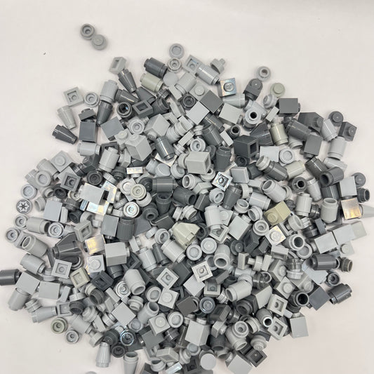 LEGO Greebling, 1x1, Mixed Grey, Approx. 90g