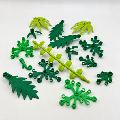 LEGO Plant / Leaves Bundle, Mixed Pieces (15 Pieces)