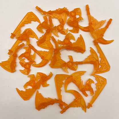 LEGO Trans-Orange Mixed Pieces, Weapons, Energy Effects (30 Pieces)