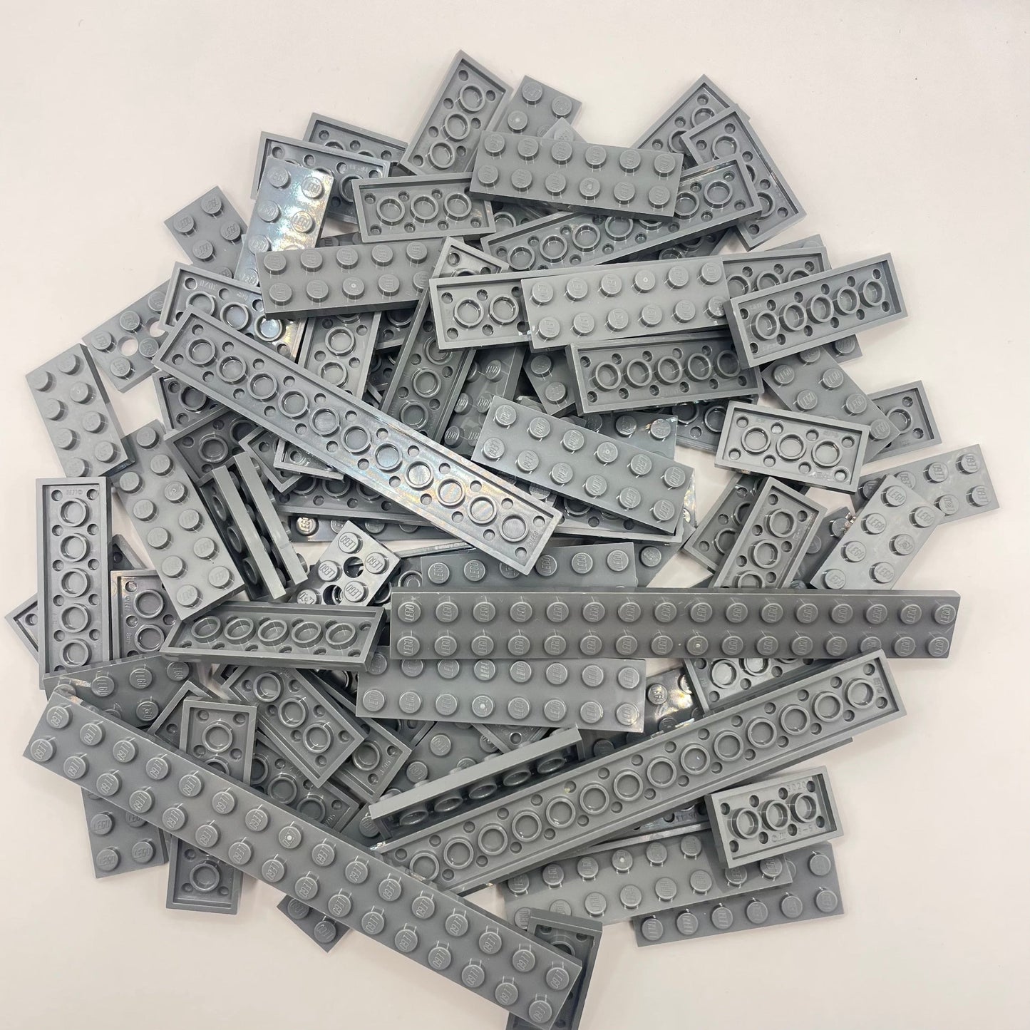 LEGO Dark Bluish Grey, 2x Wide Plates, Approx. 140g