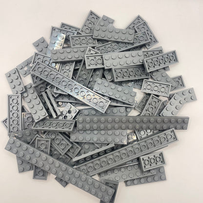 LEGO Dark Bluish Grey, 2x Wide Plates, Approx. 140g