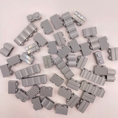 LEGO Textured Bricks, Light Bluish Grey, 45 Pieces