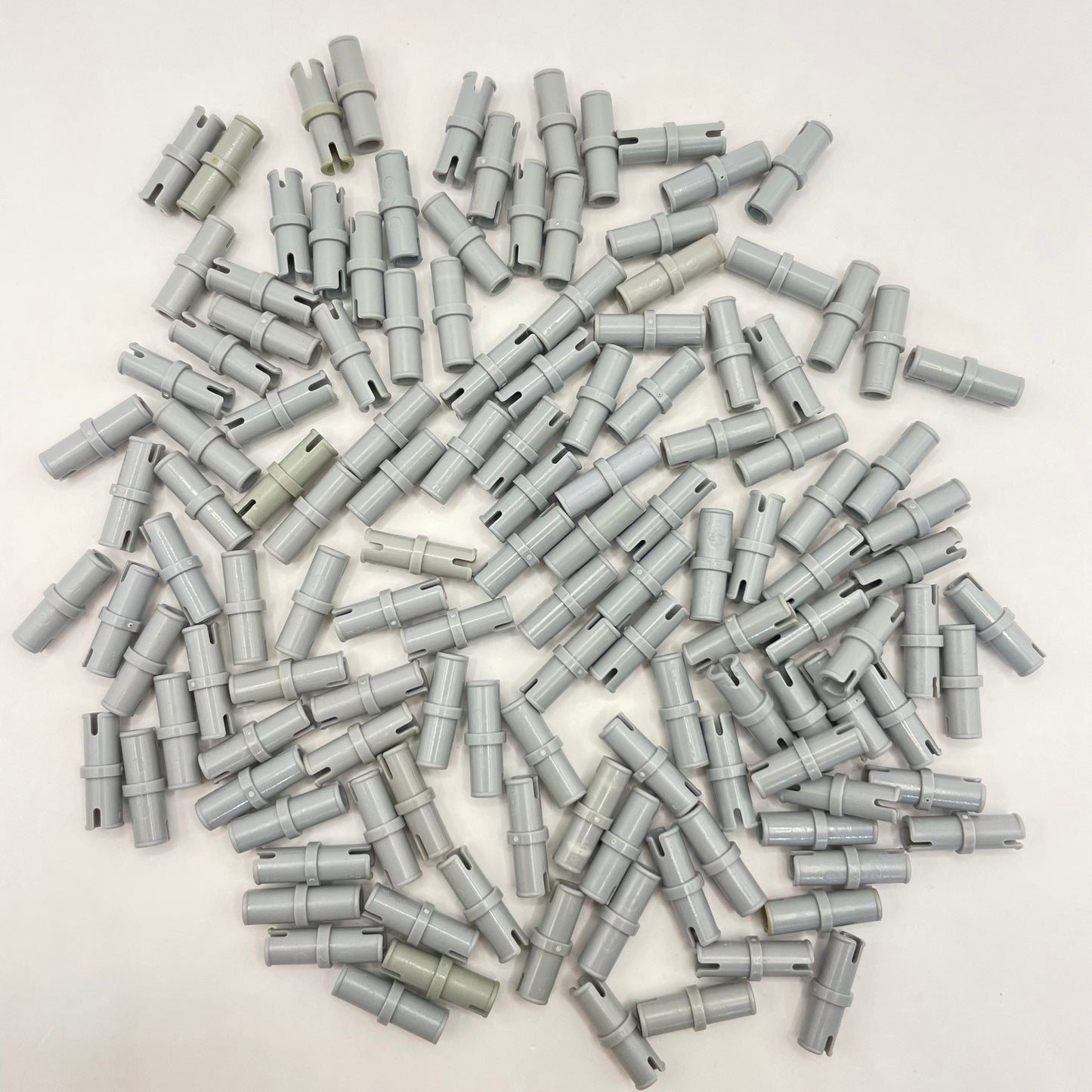 LEGO Pin without Friction Ridges, Light Bluish Grey, Technic, 125 Pieces