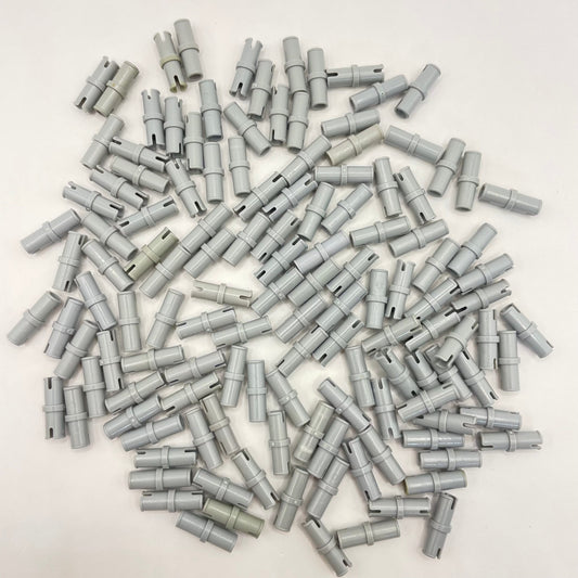 LEGO Pin without Friction Ridges, Light Bluish Grey, Technic, 125 Pieces