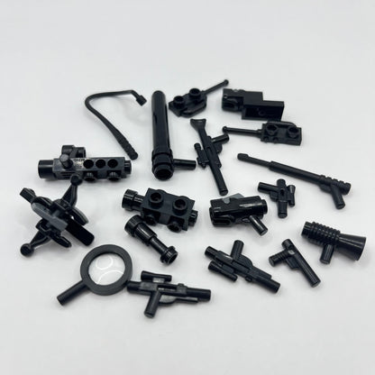 LEGO Black Mixed Minifigure Accessories, 18 Pieces