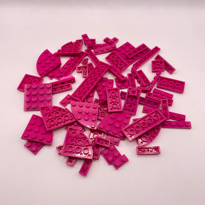 LEGO Plates, Magenta, Approx. 60g