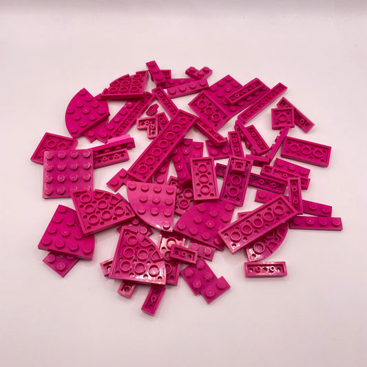 LEGO Plates, Magenta, Approx. 60g