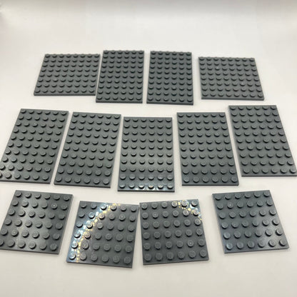 LEGO Plates, Dark Bluish Grey, 13 pieces