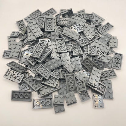 LEGO  Plates, 2x Wide Short, Dark Bluish Grey, Approx. 145g