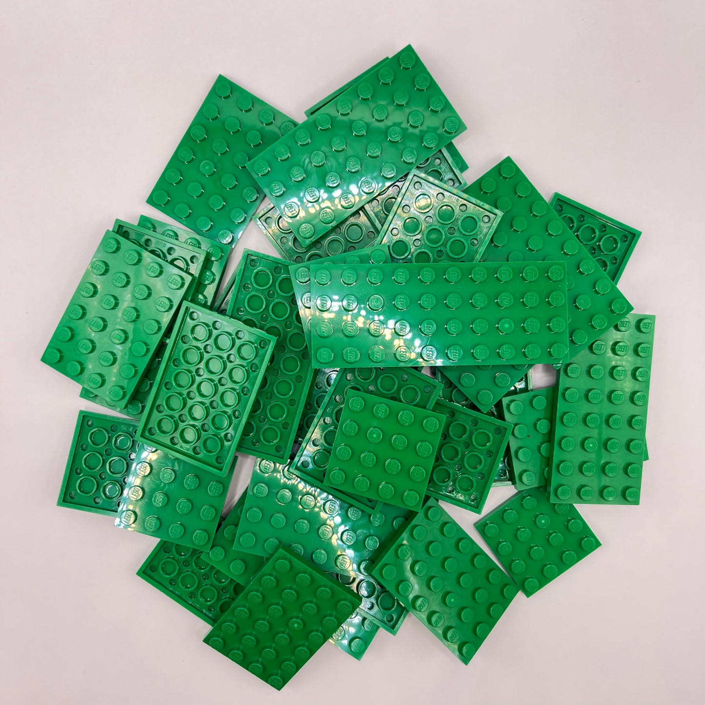LEGO Plates, 4x Wide, Green, Approx. 110g
