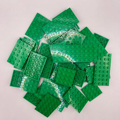 LEGO Plates, 4x Wide, Green, Approx. 110g