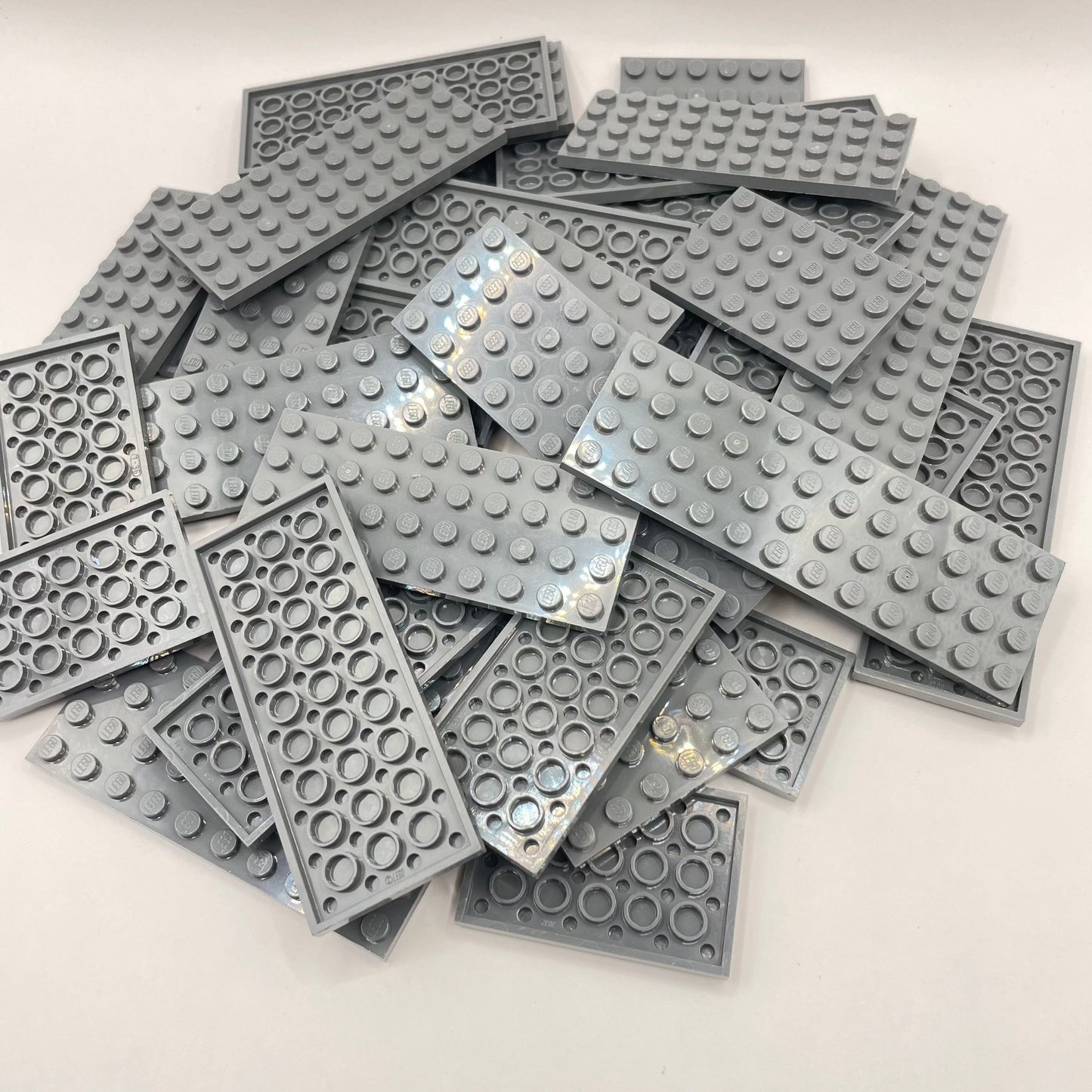 LEGO Plates 4x Wide, Dark Bluish Grey, Approx. 180g