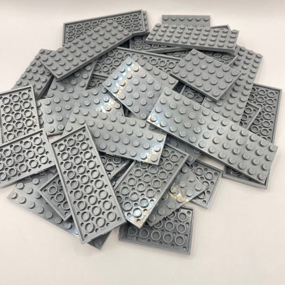 LEGO Plates 4x Wide, Dark Bluish Grey, Approx. 180g
