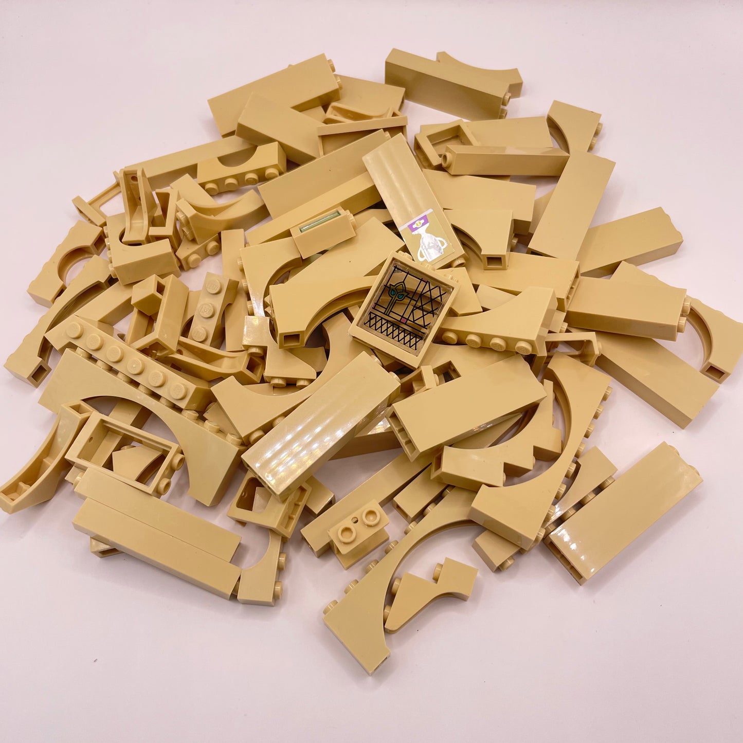 LEGO Building Pieces, Tan, Approx. 175g