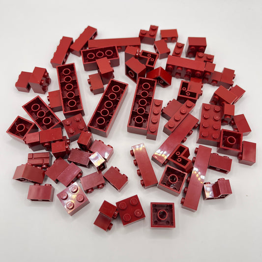LEGO Bricks, Dark Red, Approx. 85g