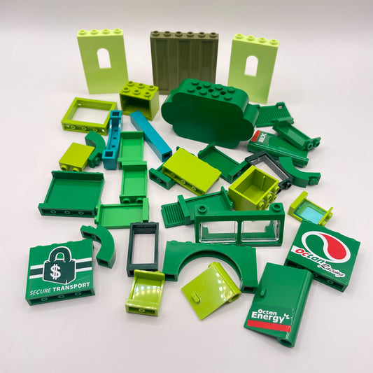 LEGO Building Pieces, Mixed Green, Approx. 70g