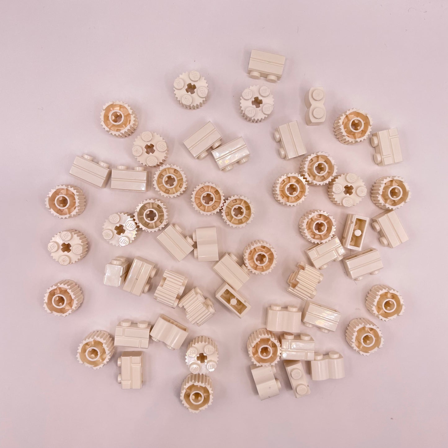 LEGO Textured Bricks, Building, White, 50 Pieces