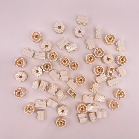 LEGO Textured Bricks, Building, White, 50 Pieces