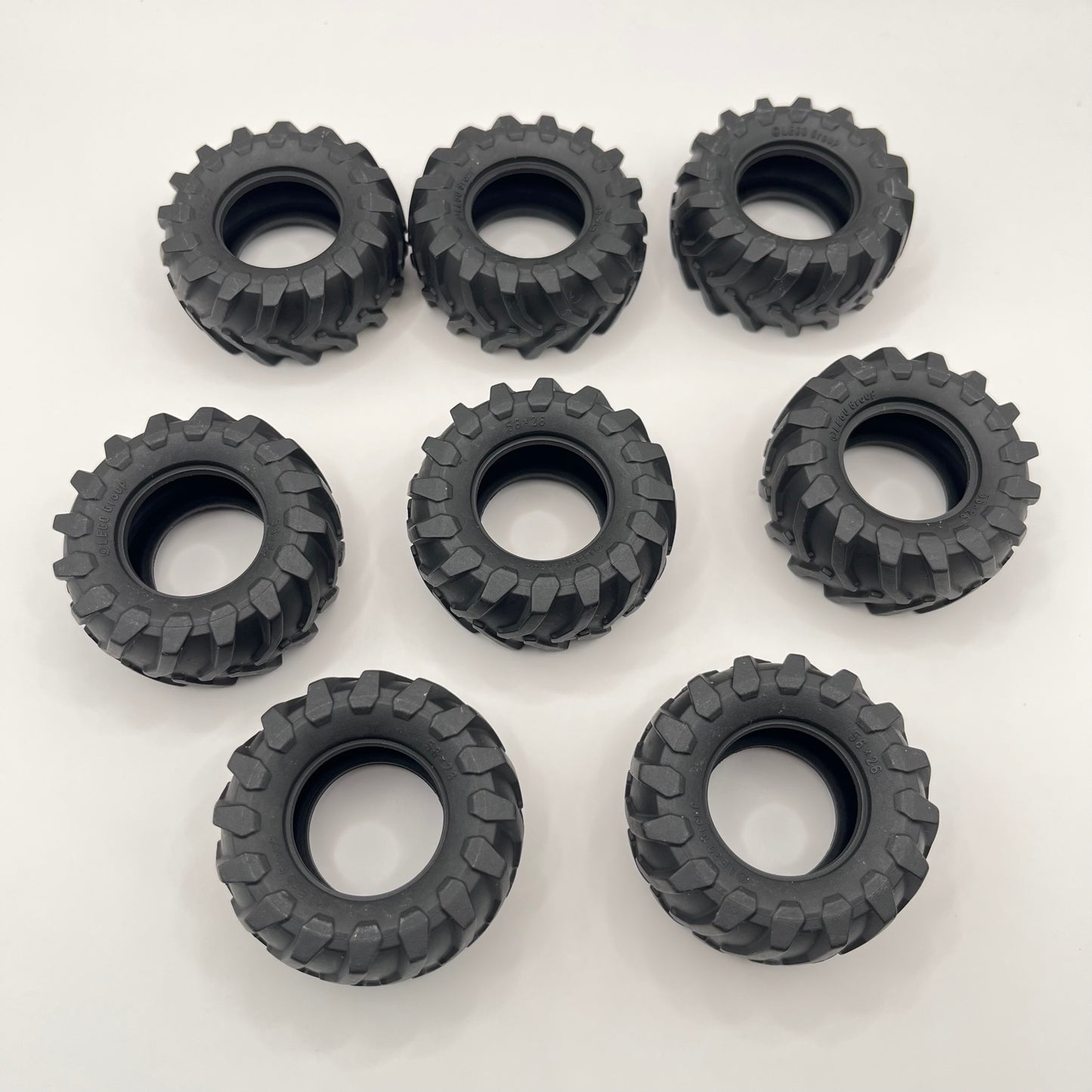 LEGO Tyres, 56 x 26, Black, Vehicle, 8 Pieces,