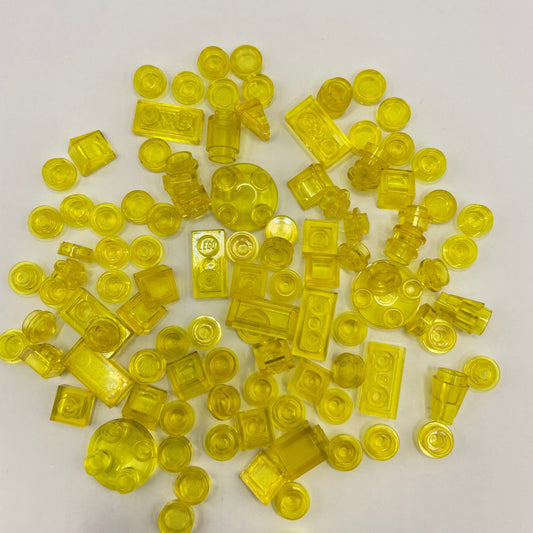 LEGO Transparent Yellow, Mixed Pieces, (100 Pieces)