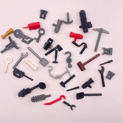 LEGO Mixed Tools, All Different, Minifigure Accessories, 35 Pieces