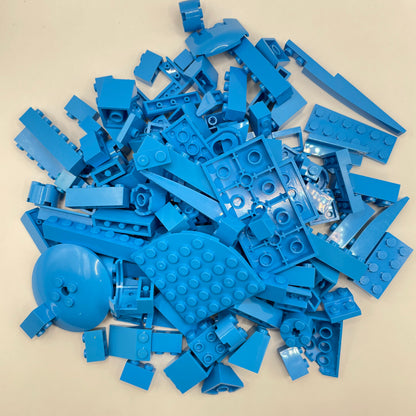 LEGO Mixed Pieces, Dark Azure, Approx. 175g