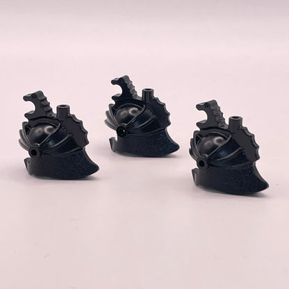 LEGO Dragon Crown Helmets, Black, Castle, Minifigure (3 Pieces)