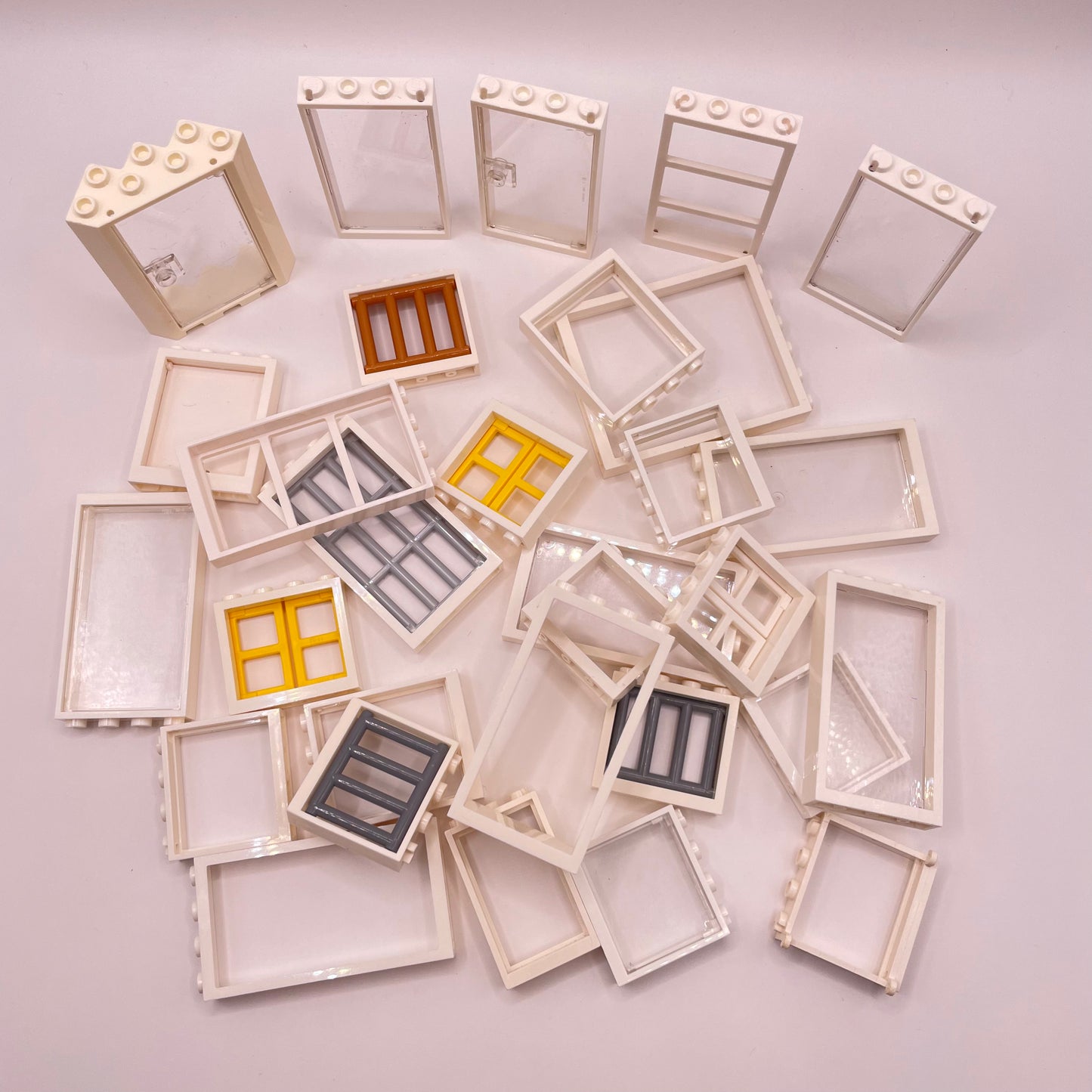LEGO White, Windows/Door Frames, Approx. 110g