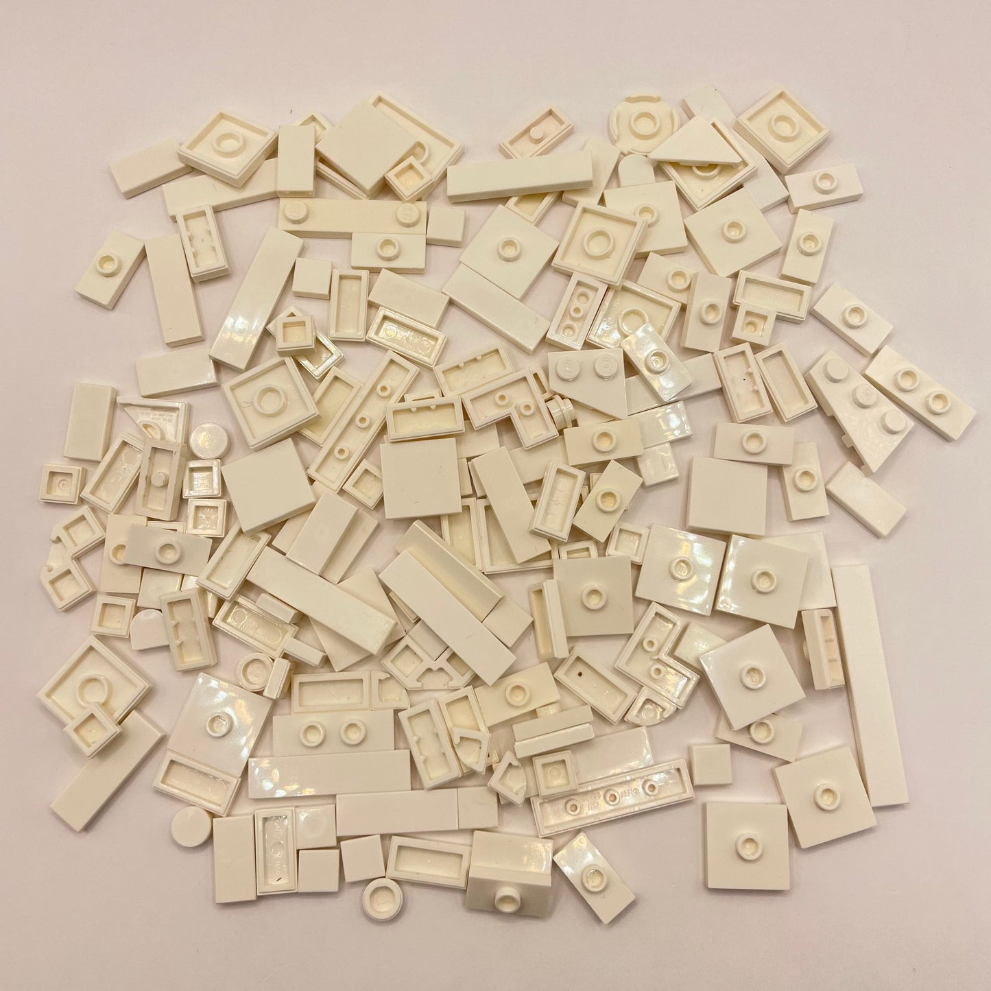 LEGO Mixed Tiles, White, Approx. 50g