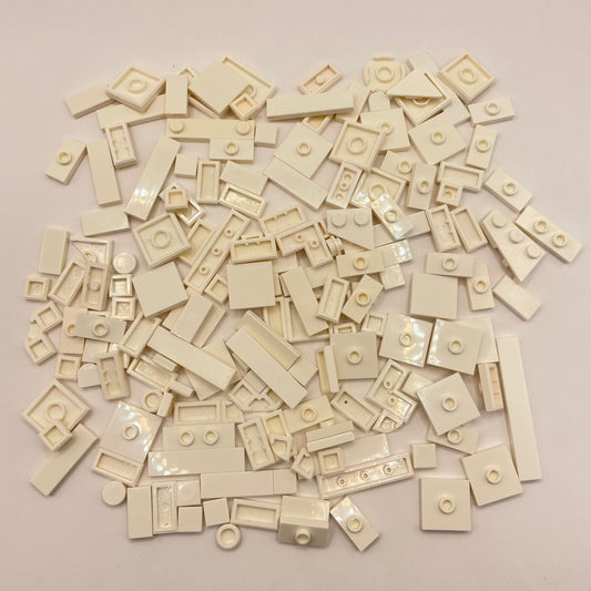 LEGO Mixed Tiles, White, Approx. 50g