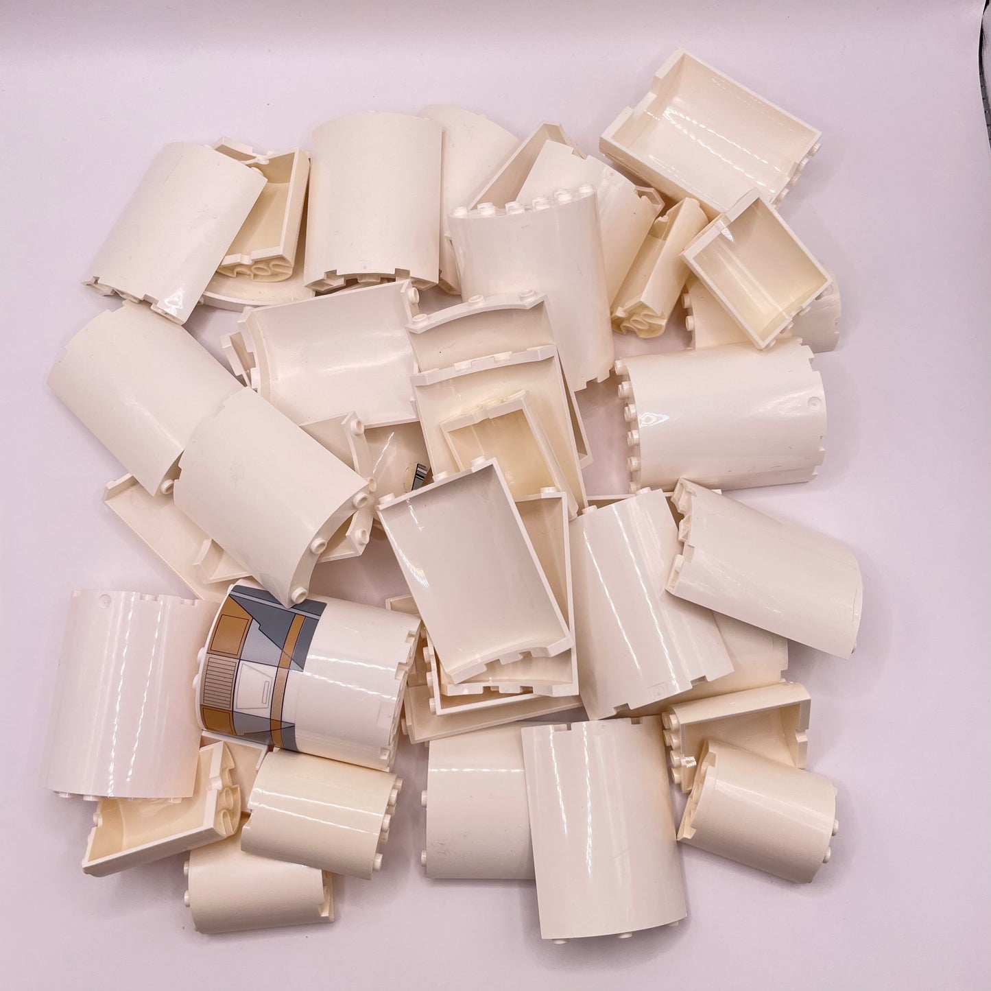 LEGO White, Large Round Panels, Approx. 250g