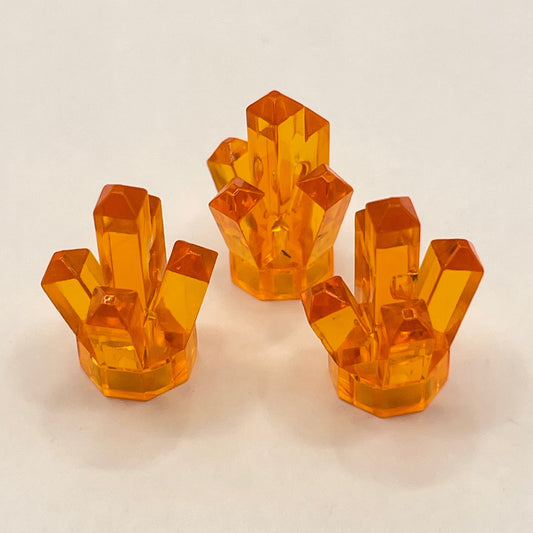 LEGO Trans-Orange, Rock Crystal, 3 Pieces
