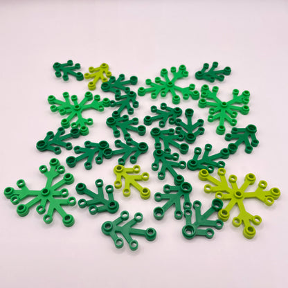 LEGO Leaves 5 Big, 20 Small, Mixed Green, 25 Pieces