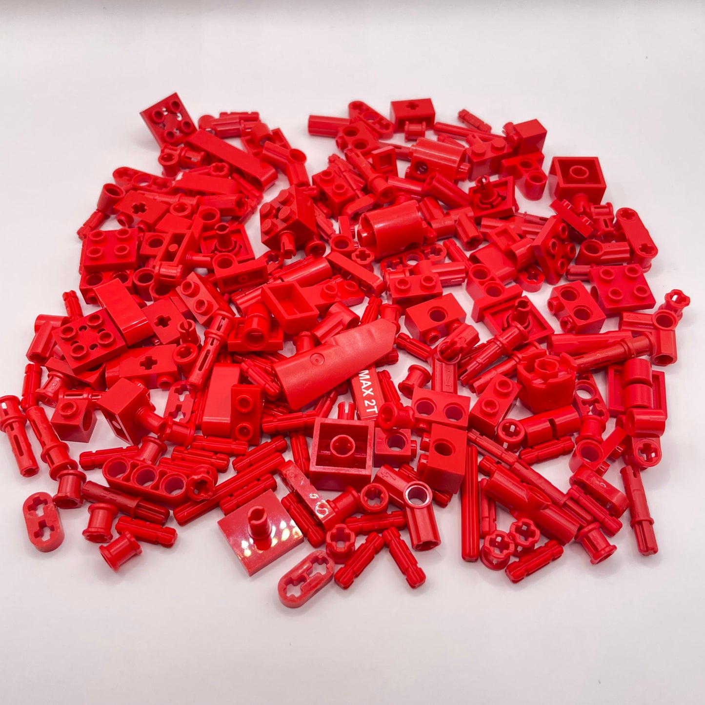 LEGO Small Technic, with pins, Red, Approx. 95g