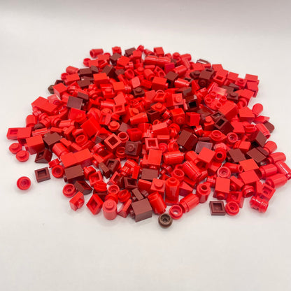 LEGO Red, 1x Mixed Pieces, Approx. 100g Greebling